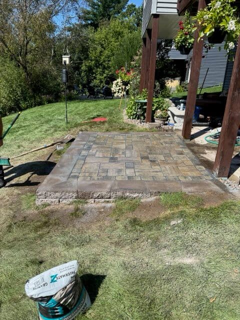 Gallery photos for Transformative Stone Patio Installation Under Deck: Image #1