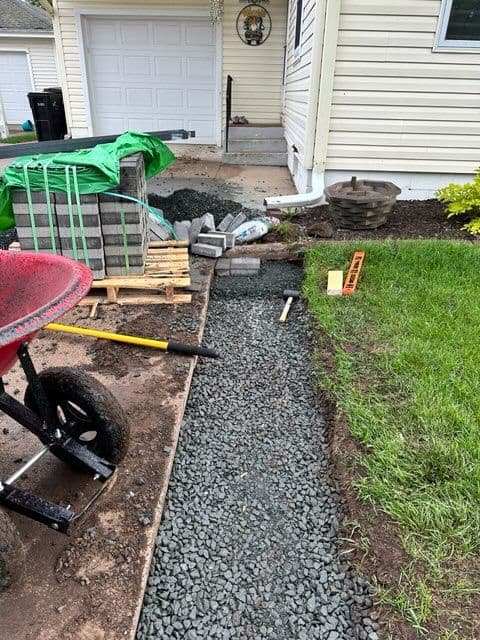 Driveway Brick Paver Patio Extension Success image
