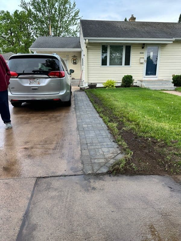 Gallery photos for Driveway Brick Paver Patio Extension Success: Image #3